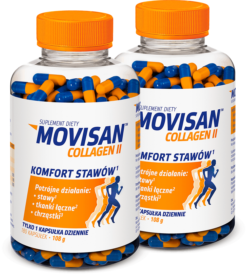 Natural Pharmaceuticals Movisan™ Collagen II Opakowanie suplementu diety Movisan™ Collagen II.